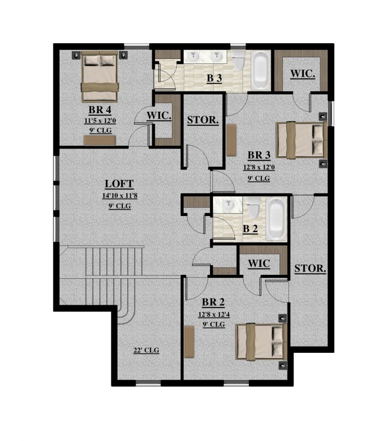 2nd Floor Plan Rendering min 2nd Floor Plan Rendering min