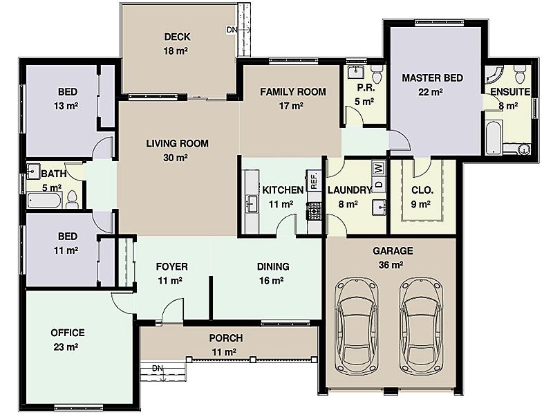 floor plan color