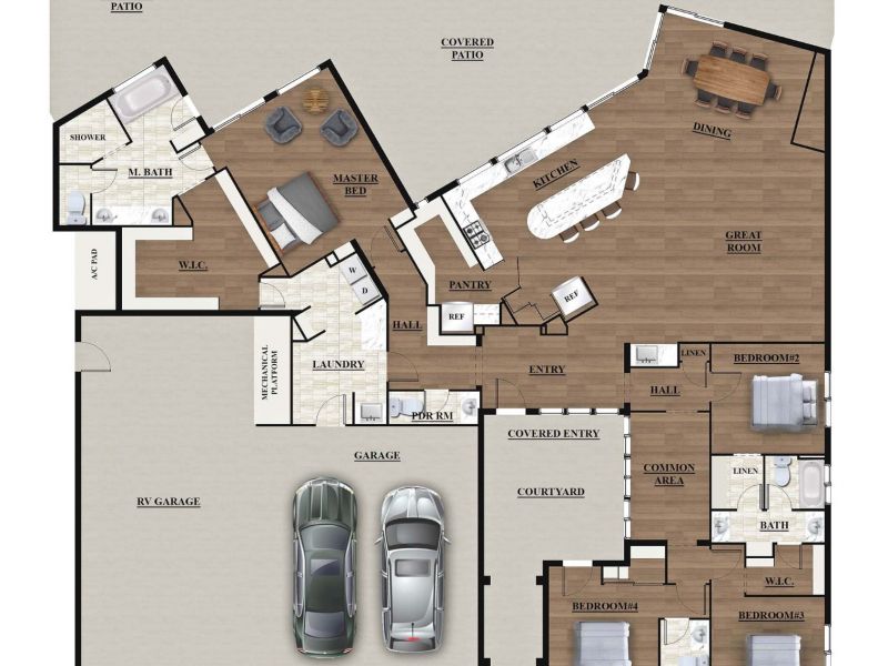 color floor plan