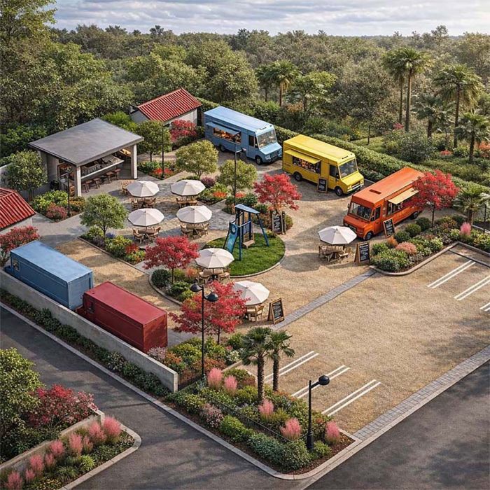 foodcourt design rendering